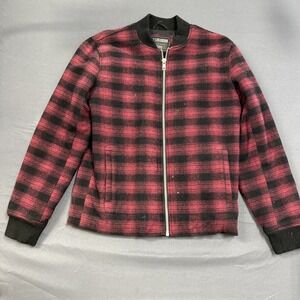 Forever 21 Men's lumberjack check wool bomber jacket Medium